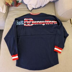 Disney World Navy Long Sleeve Spirit Jersey Shirt